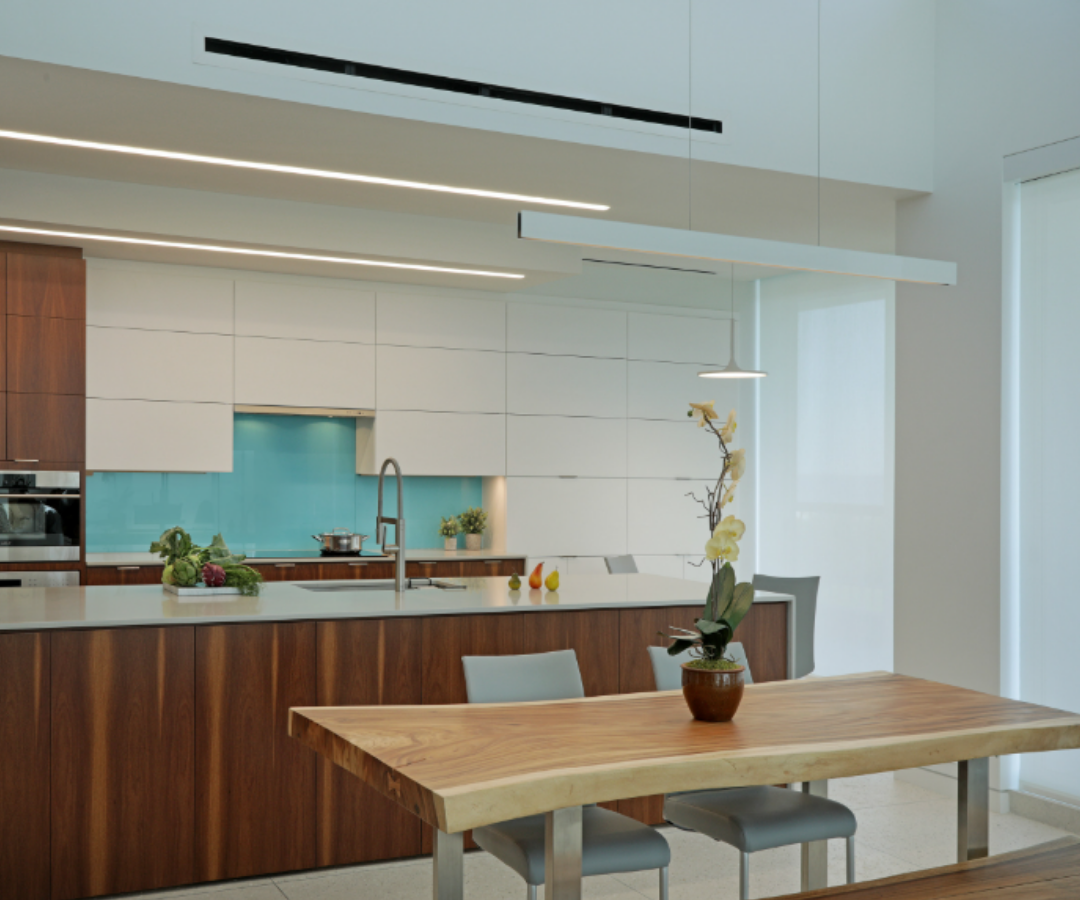 Contemporary Longboat Penthouse Cumaru and White Kitchen — EuroTech Cabinetry Sarasota
