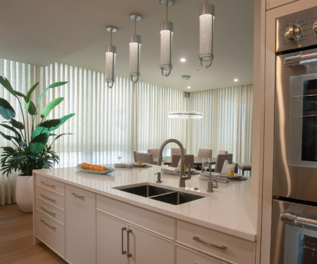 Longboat Key Condo Contemporary Kitchen — EuroTech Cabinetry Sarasota