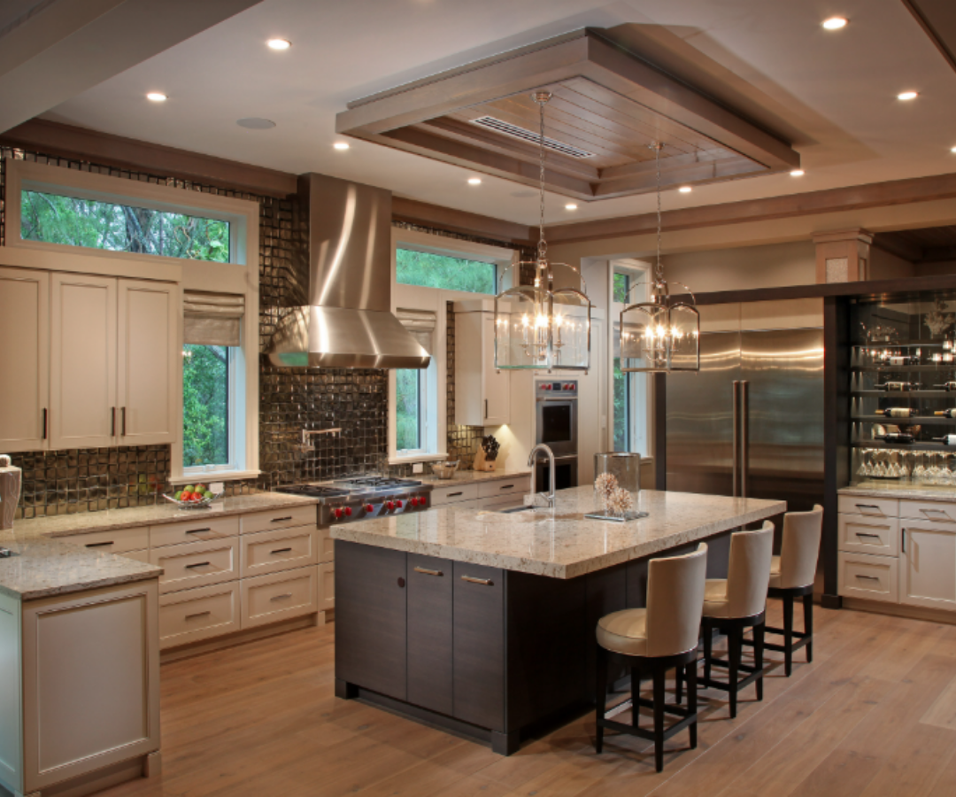 North Longboat Spectacular Transitional Two-Tone Kitchen — EuroTech Cabinetry Sarasota